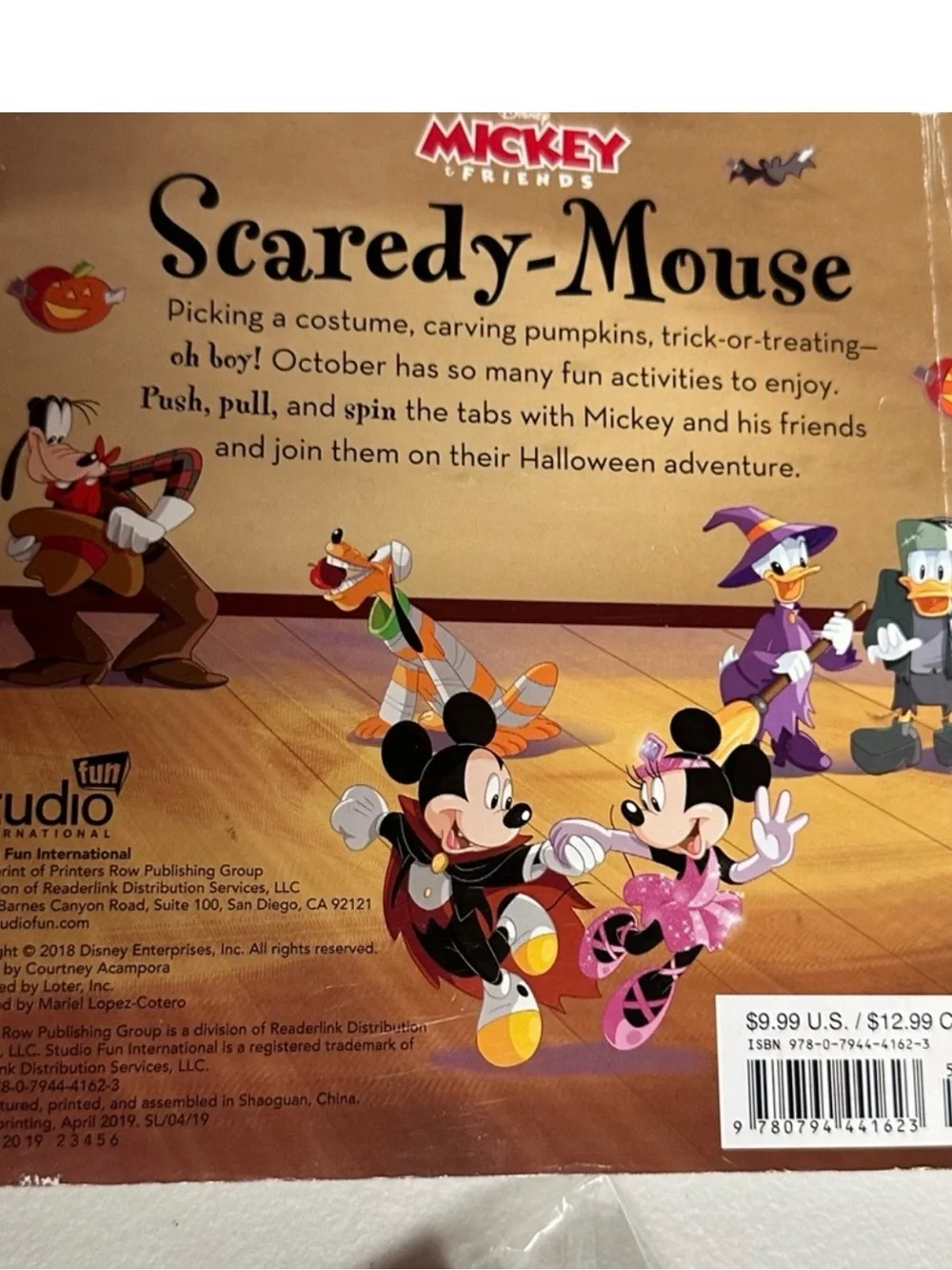 Disney Mickey Friends Scaredy-Mouse Halloween Board Book